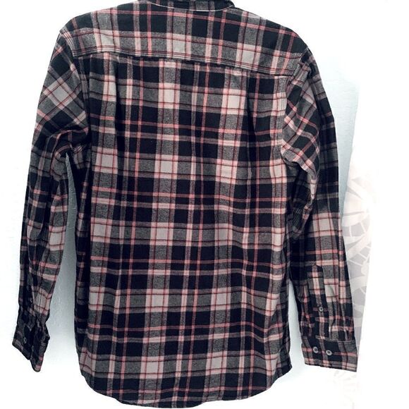 Ridgecut Toughwear Flannel Shirt Black/Gray & Red Plaid Size Small - Picture 5 of 9